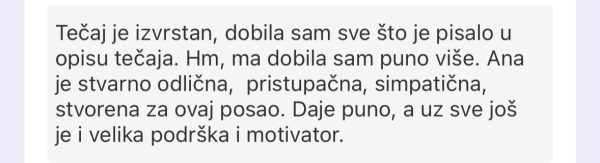 Recenzija polaznice 9