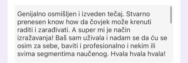 Recenzija polaznice 11