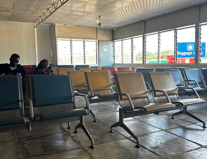 Waiting room in Ukunda Airport.