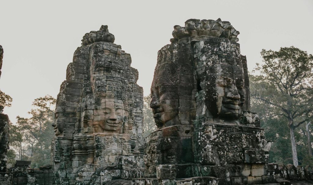 Bayon Temple smiley faces in Angkor Wat.