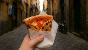 Gdje jesti u Napulju? Najbolji restorani i moji favoriti Pizza portafoglio u ruci