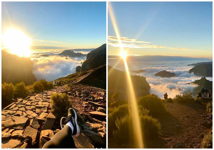 Sunset above the clouds on Pico do Arieiro