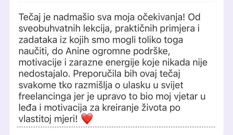 komentar za Anu Mihaljevic kao virtualni asistent mentor