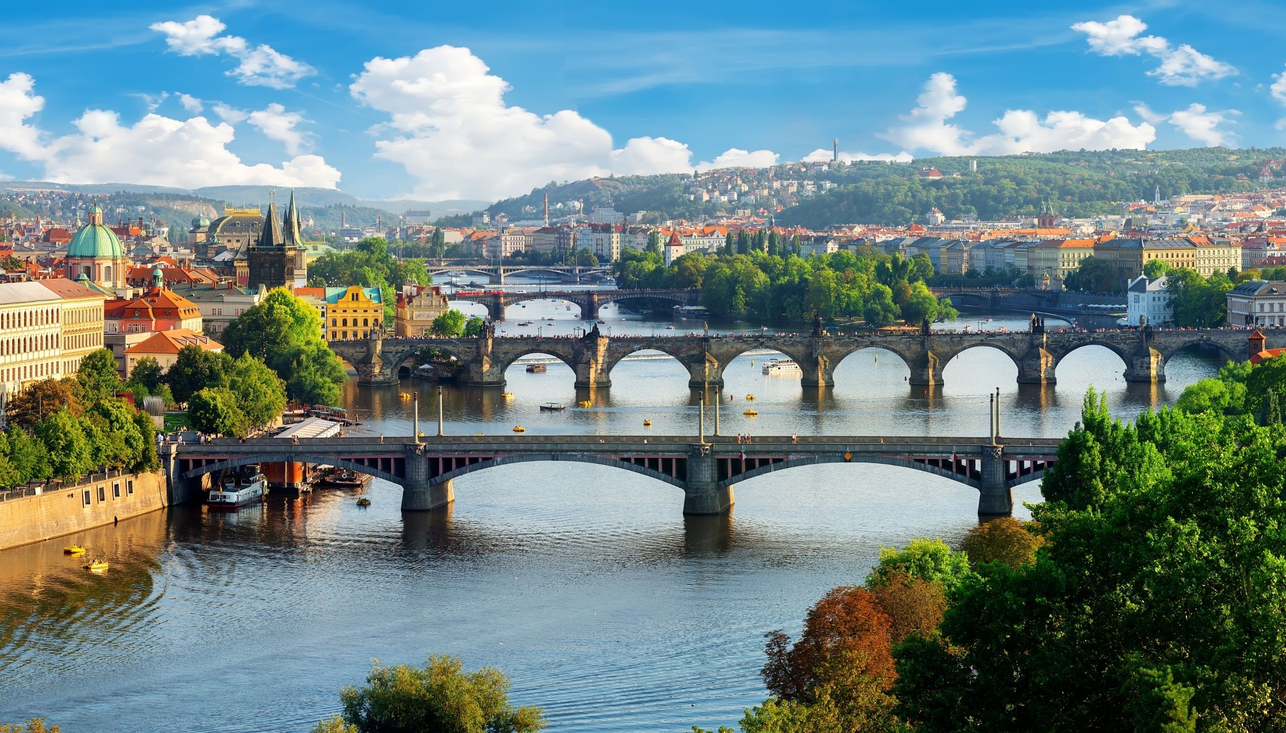 Prague bridges Prague bridges view from Letna Park.