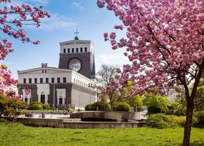 Jiriho z Podebrad park in Vinohrady neighborhood.