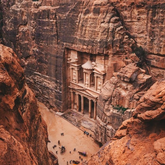 Pogled na Riznicu u Petri iz zraka