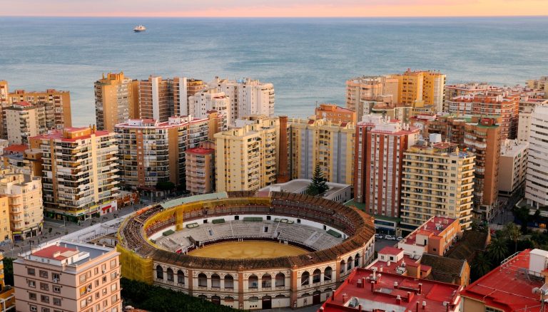 Arena za bikove u Malagi, iz zraka